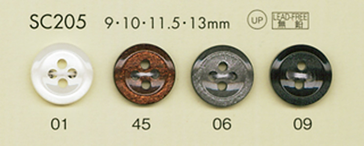 SC205 DAIYA BUTTONS سلسلة HYPER DURABLE مقاومة للصدمات زر بوليستر بمظهر الصدف[أزرار] DAIYA BUTTON