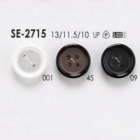 SE2715 زر من راتنج البوليستر بأربع فتحات[أزرار] IRIS