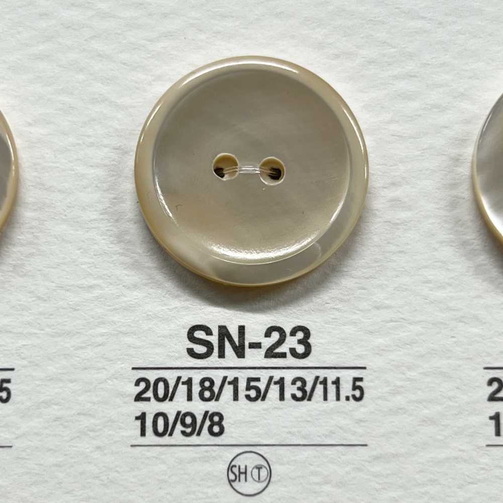 SN23 زر لامع ثنائي الفتحتين من مادة طبيعية Takase shell[أزرار] IRIS