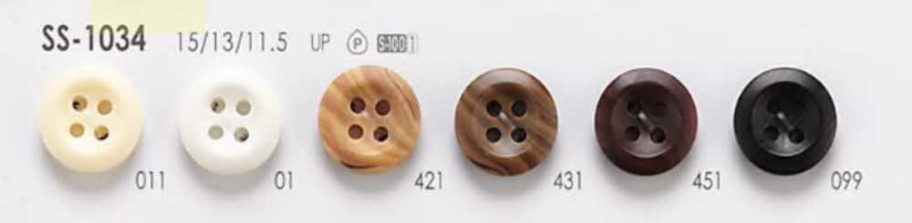 SS1034 زر راتنج البوليستر بأربع فتحات[Buttons] IRIS