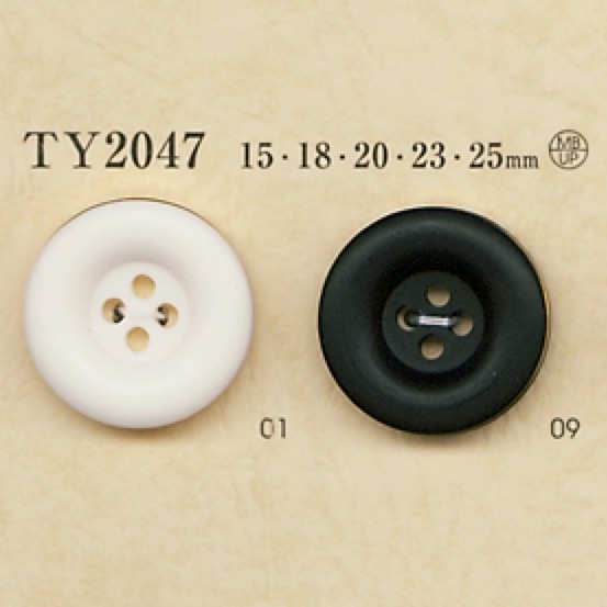 TY2047 زر 4 ثقوب من راتنج البوليستر/النحاس الأصفر[Buttons] DAIYA BUTTON