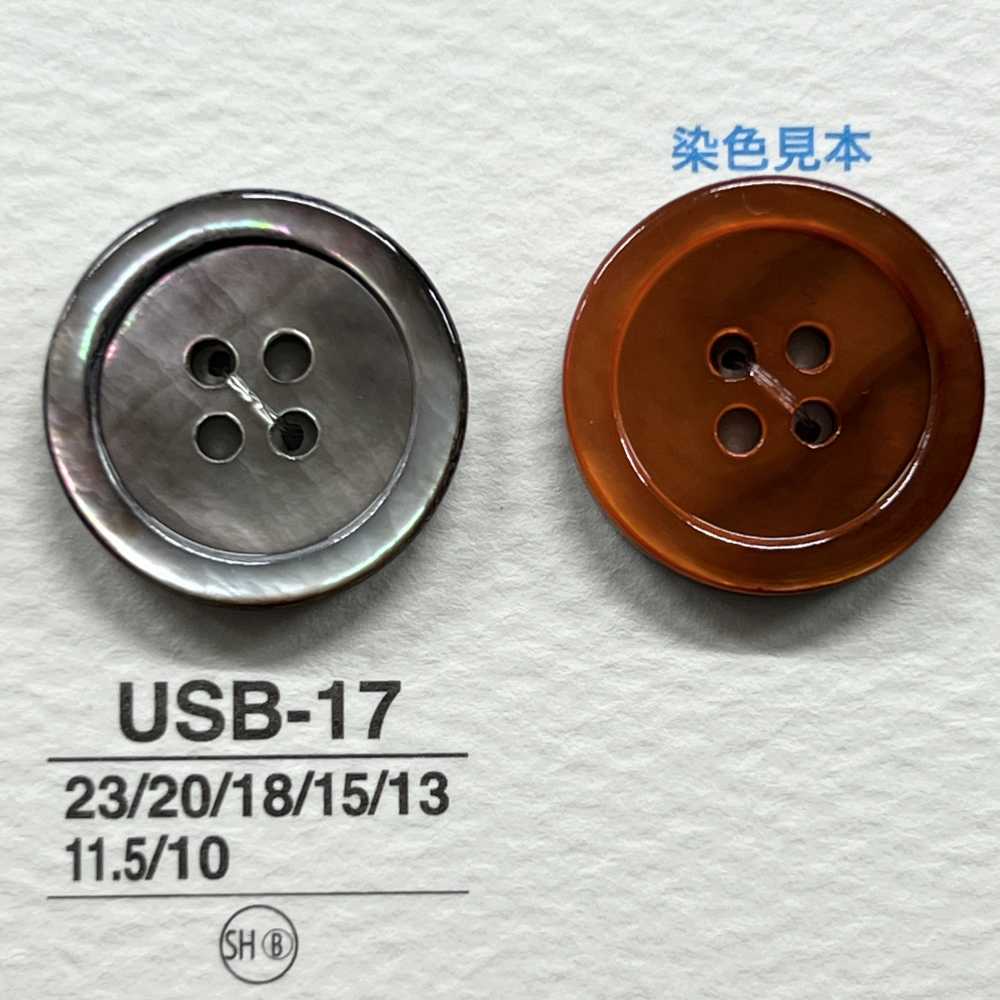 USB17 مادة طبيعية، مصبوغ، مصنوع من صدف عرق اللؤلؤ الأسود، بأربع ثقوب من الأمام، زر لامع[Buttons] IRIS