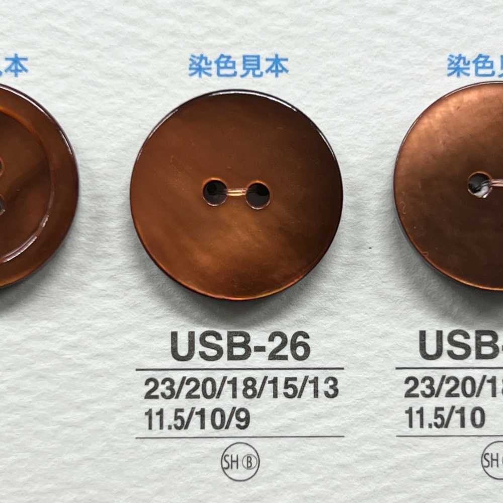 USB26 صدفة أم اللؤلؤ المصبوغة طبيعيًا باللون الأسود، زر أمامي لامع ذو فتحتين[Buttons] IRIS