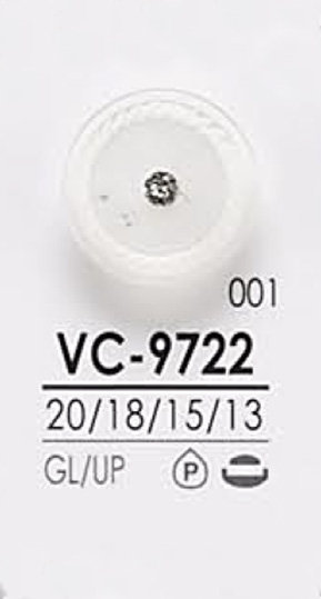 VC9722 زر حجر كريستالي بنمط Pin Curl قابل للتلوين[Buttons] IRIS