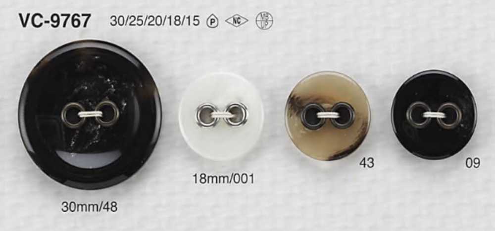 VC9767 زر ذو فتحتين من نحاس/راتنج بوليستر[Buttons] IRIS
