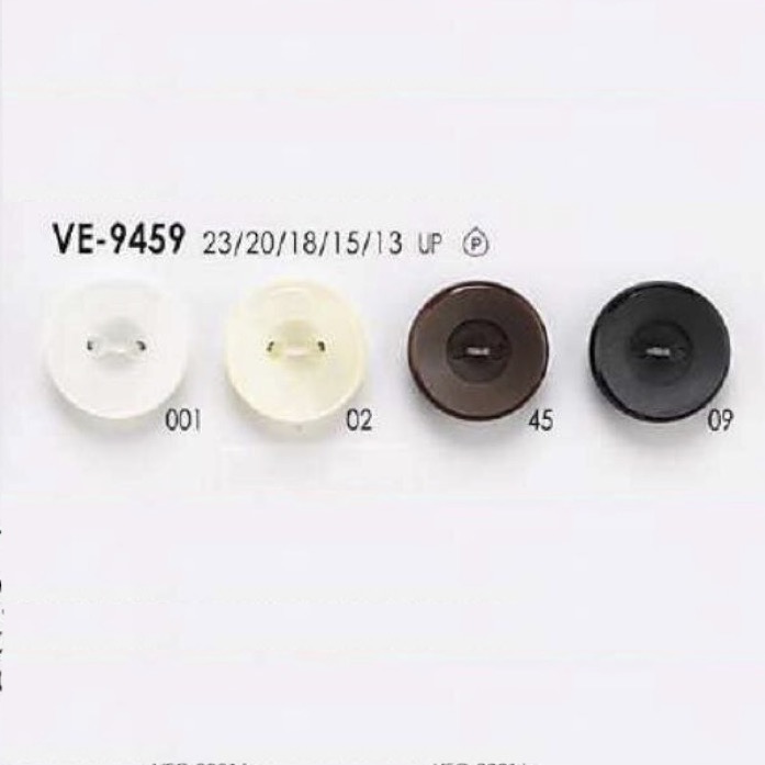 VE9459 زر من راتنج البوليستر بفتحة أمامية وفتحتين[أزرار] IRIS