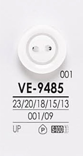 VE9485 أزرار القمصان للصباغة بالأسود IRIS