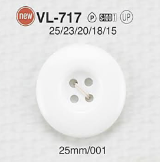 VL717 زر راتنج البوليستر بأربع فتحات[أزرار] IRIS