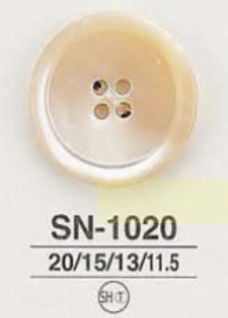 SN1020 زر صدفي ذو 4 ثقوب Takase[Buttons] IRIS