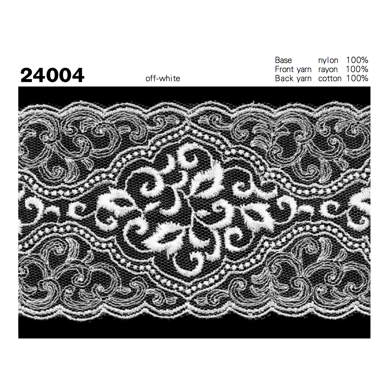 24004 دانتيل تول، عرض ضيق[Lace] Kyowa Lace