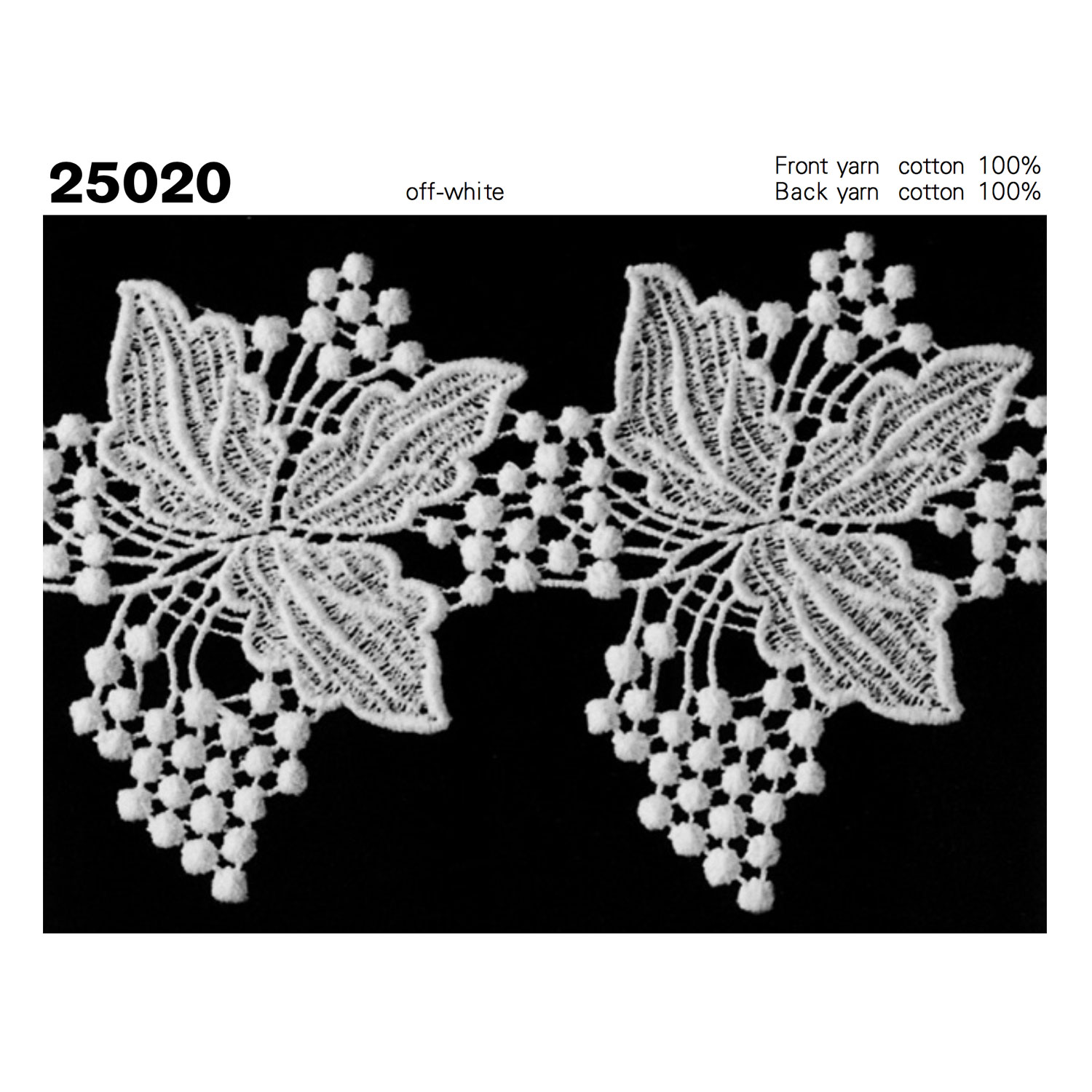 25020 دانتيل كيميائي، عرض ضيق[Lace] Kyowa Lace
