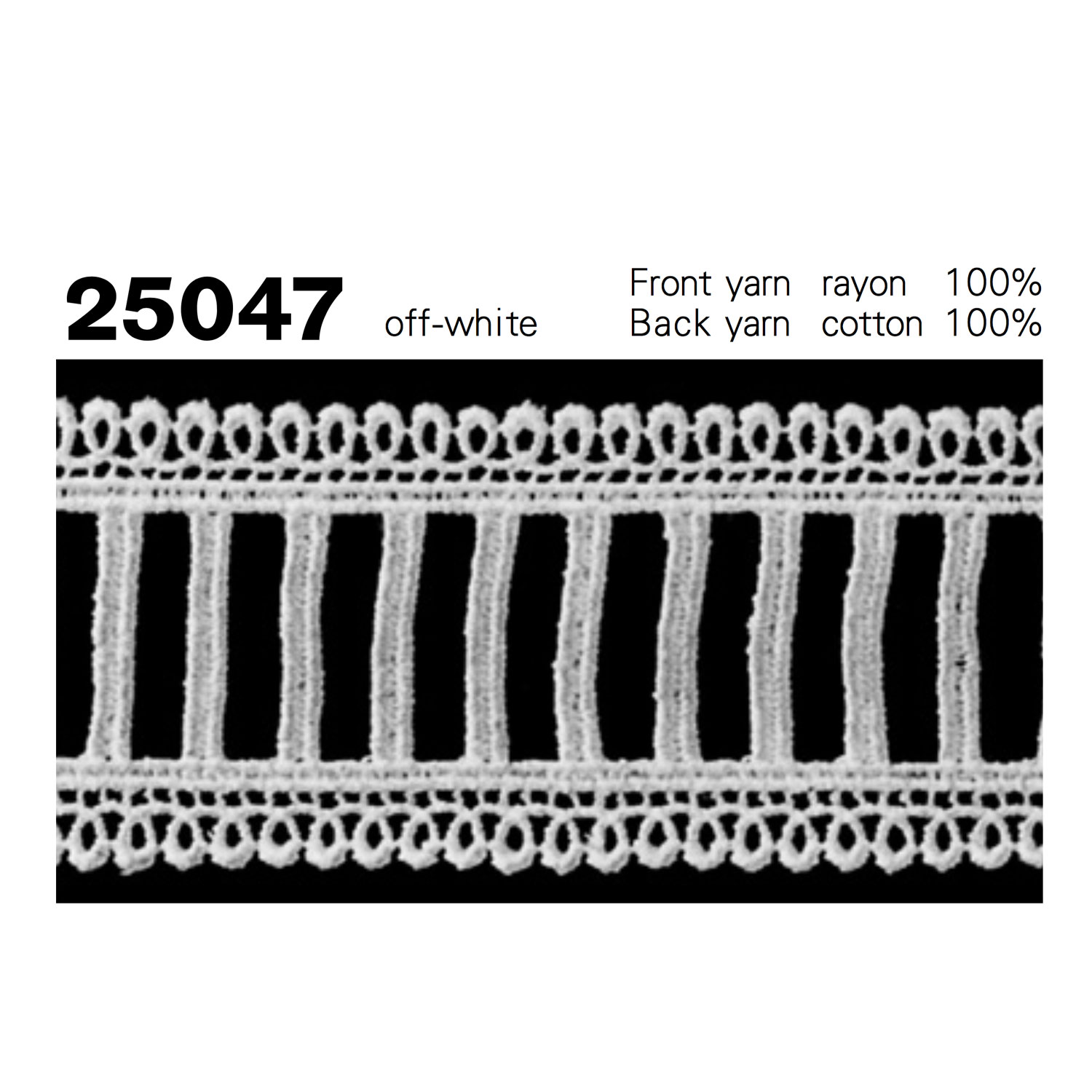 25047 دانتيل كيميائي ضيق Kyowa Lace