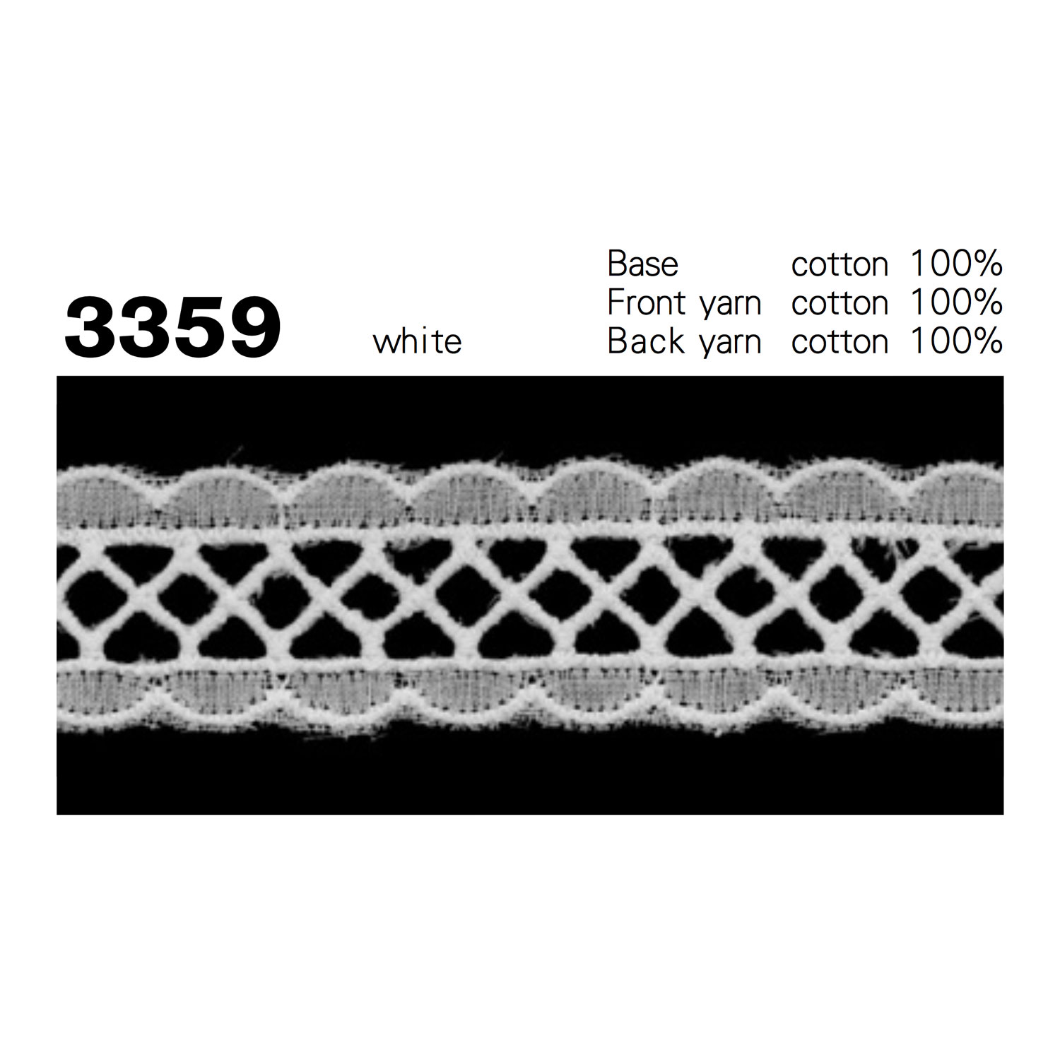 3359 دانتيل قطني ضيق Kyowa Lace