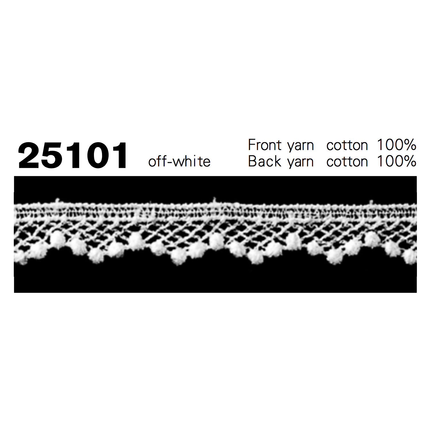 25101 دانتيل كيميائي ضيق Kyowa Lace