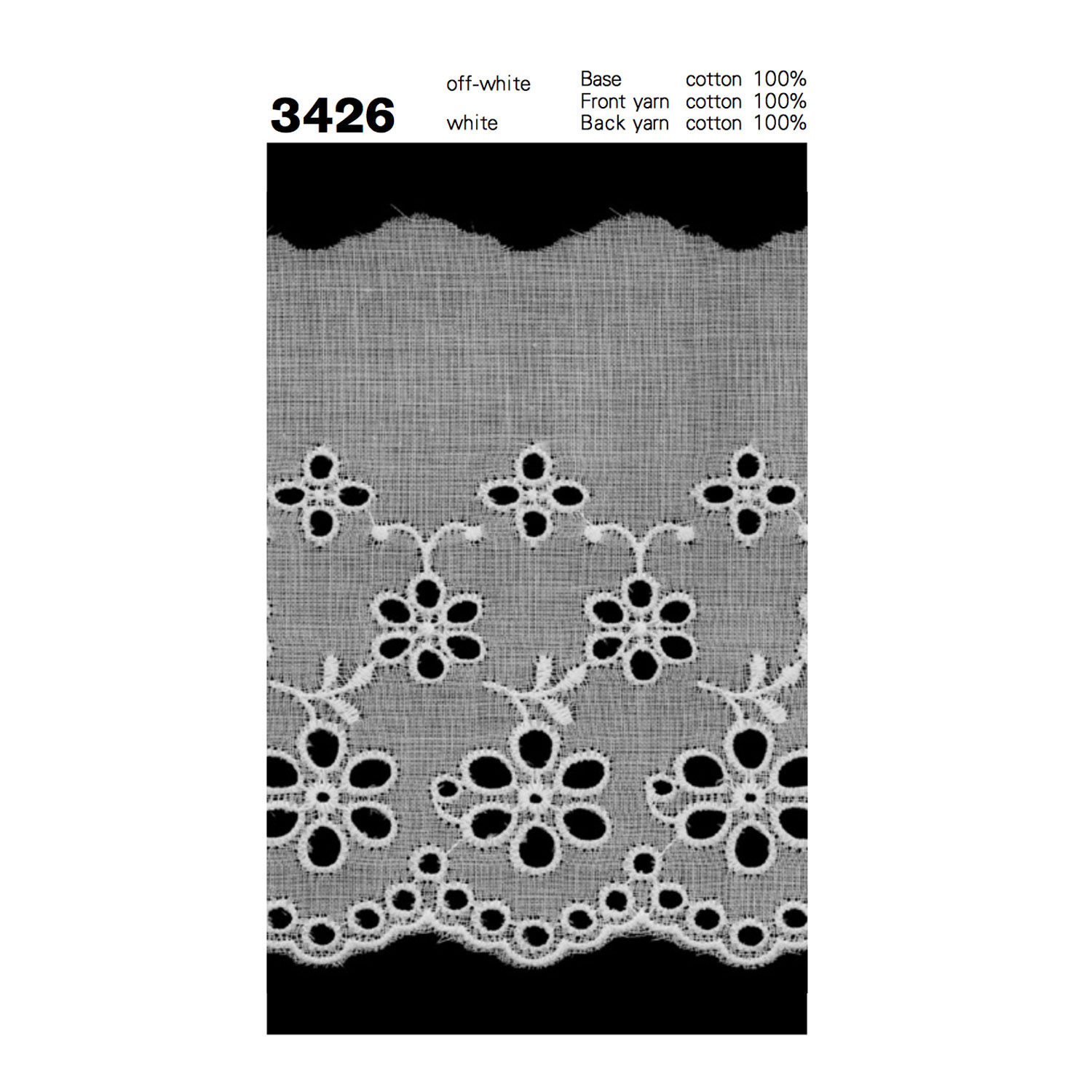 3426 دانتيل قطني Kyowa Lace