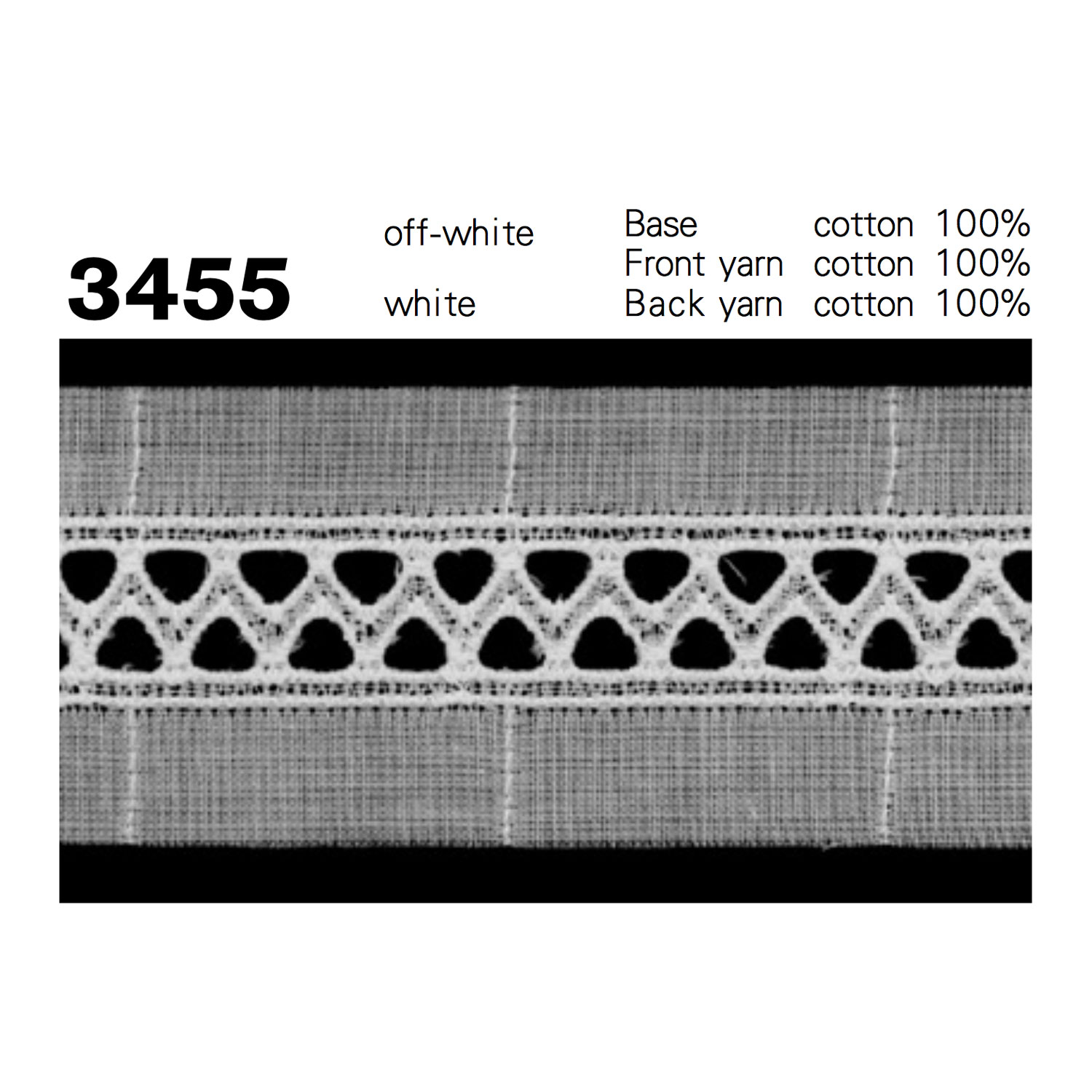 3455 دانتيل قطني ناعم[Lace] Kyowa Lace