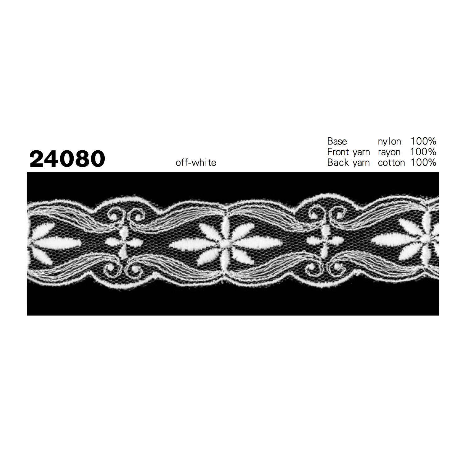 24080 دانتيل تول ضيق Kyowa Lace