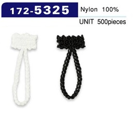 172-5325 عروة زر، نوع سلسلة الحبل، الطول الإجمالي 32 مم (الكمية 500)[Button Loop / Frog Button] DARIN