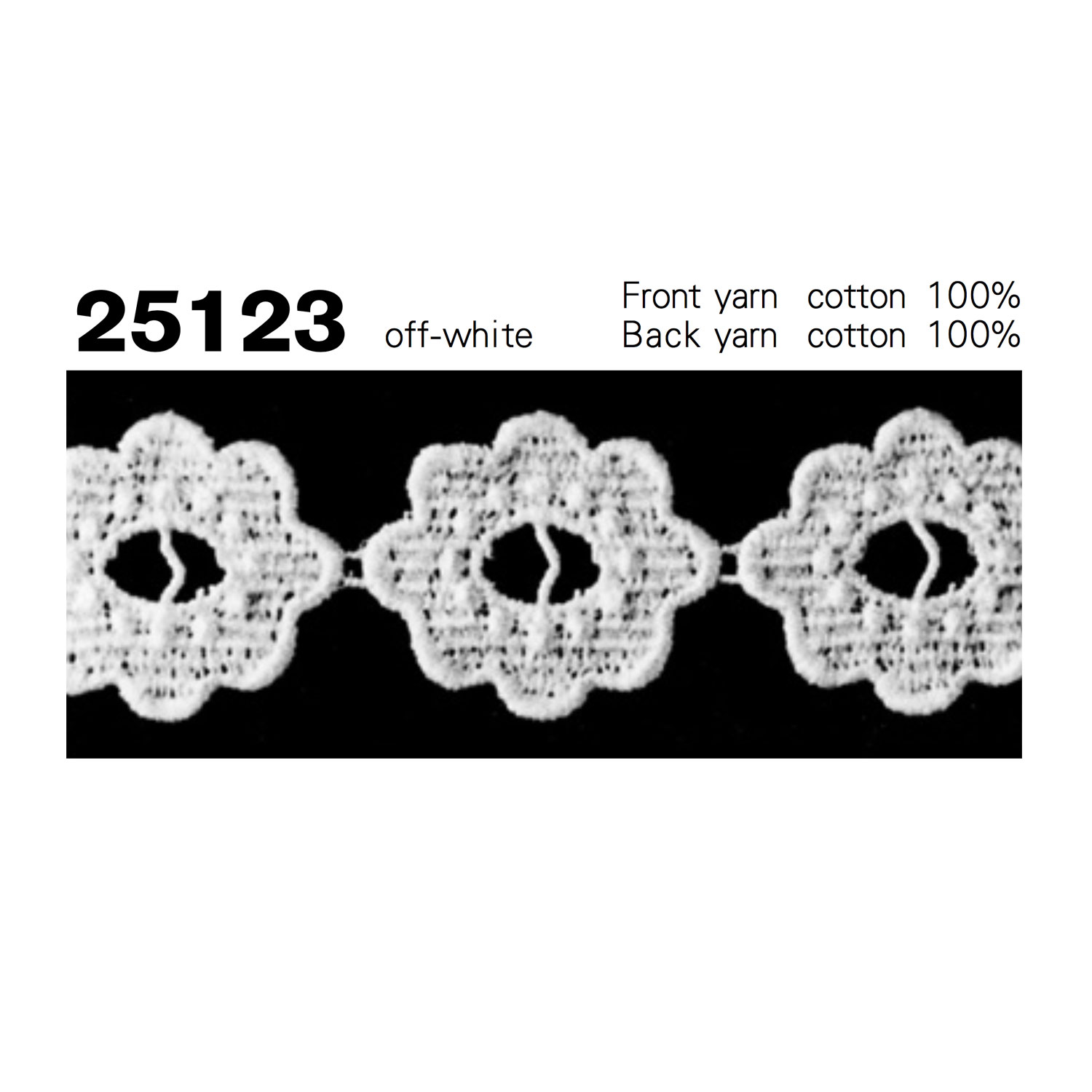 25123 دانتيل كيميائي ضيق Kyowa Lace