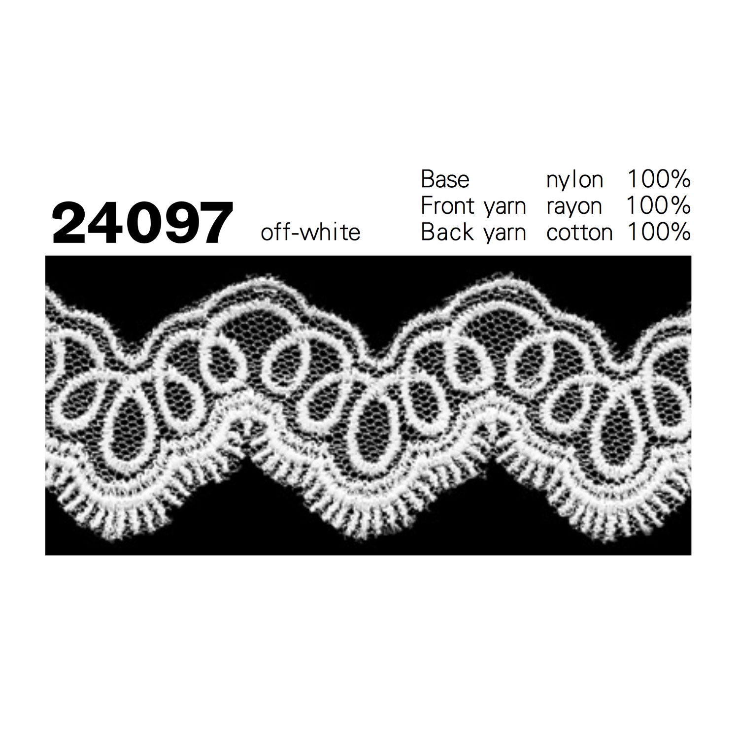 24097 دانتيل تول ضيق Kyowa Lace