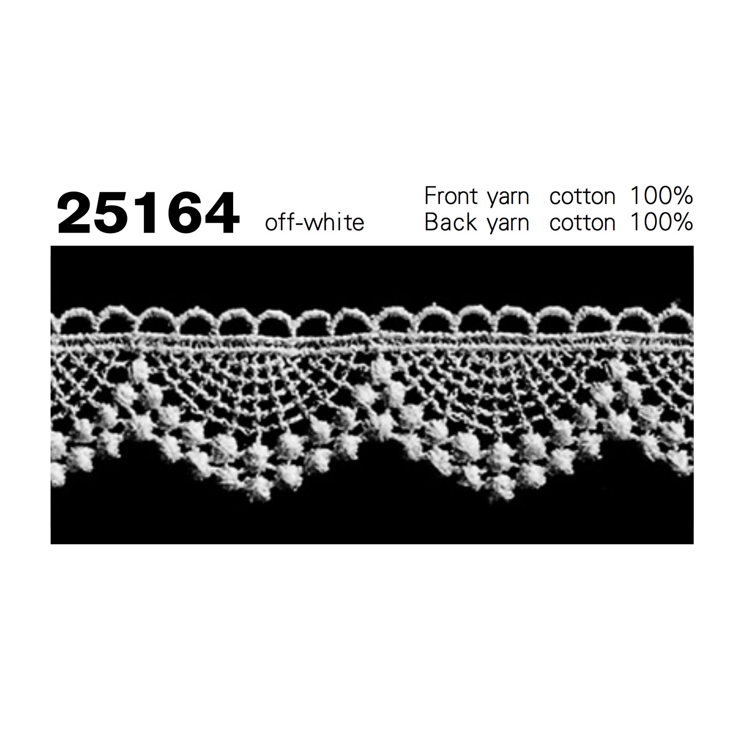 25164 دانتيل كيميائي ضيق Kyowa Lace