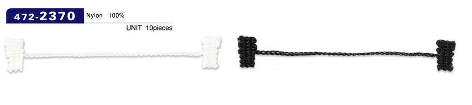 472-2370 محدد بطانة حلقة الزر، نوع الحبل بالسلسلة، الطول الإجمالي 85 مم (10 قطع)[Button Loop / Frog Button] DARIN