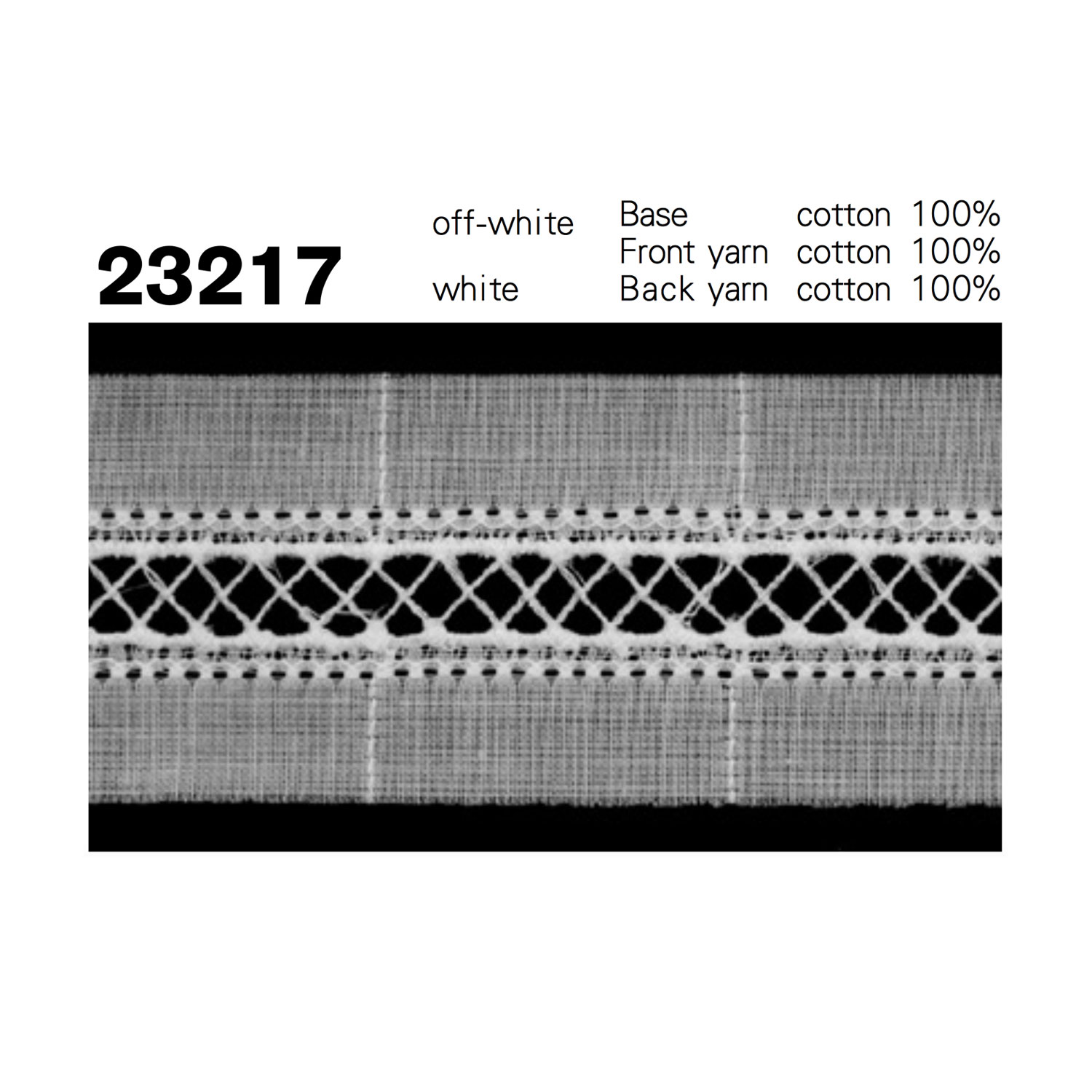 23217 دانتيل قطني ضيق Kyowa Lace