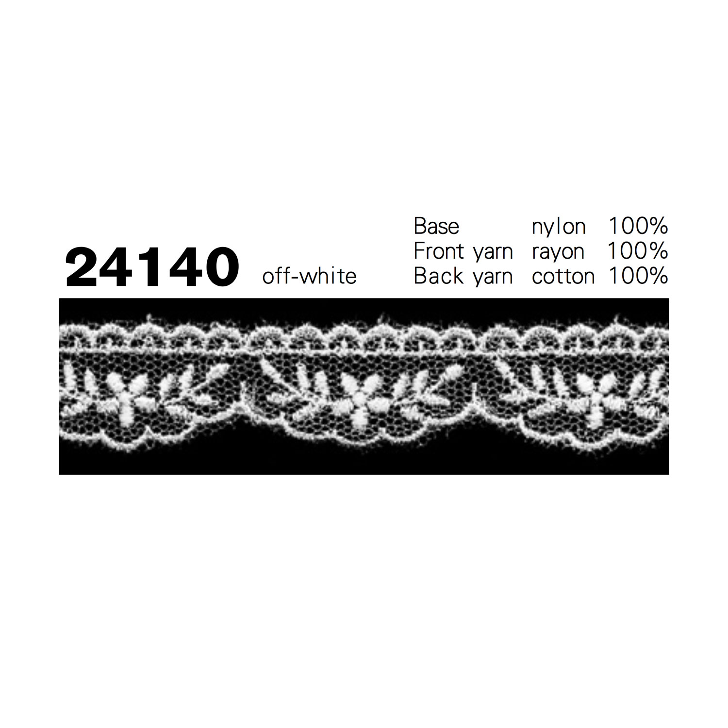 24140 دانتيل تول ضيق العرض Kyowa Lace