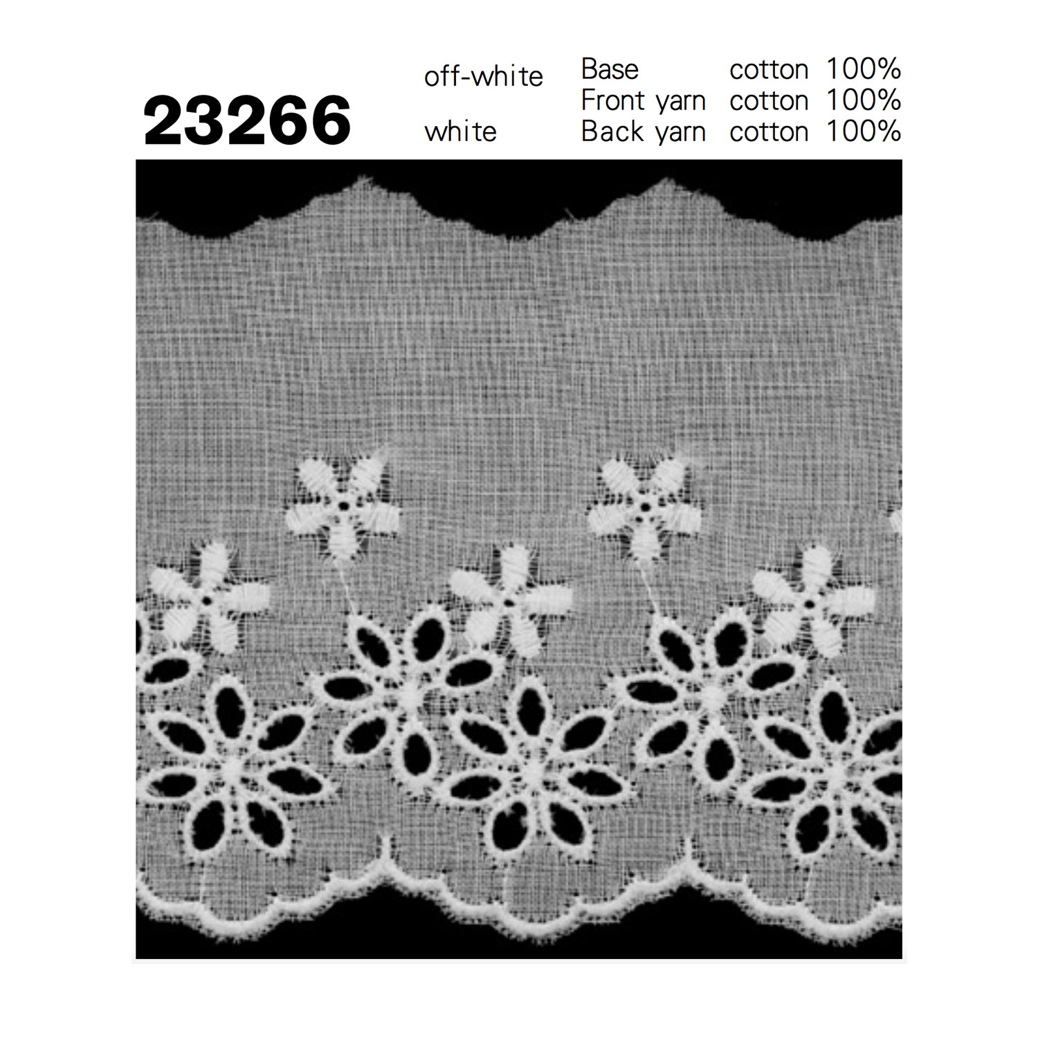 23266 دانتيل قطني Kyowa Lace