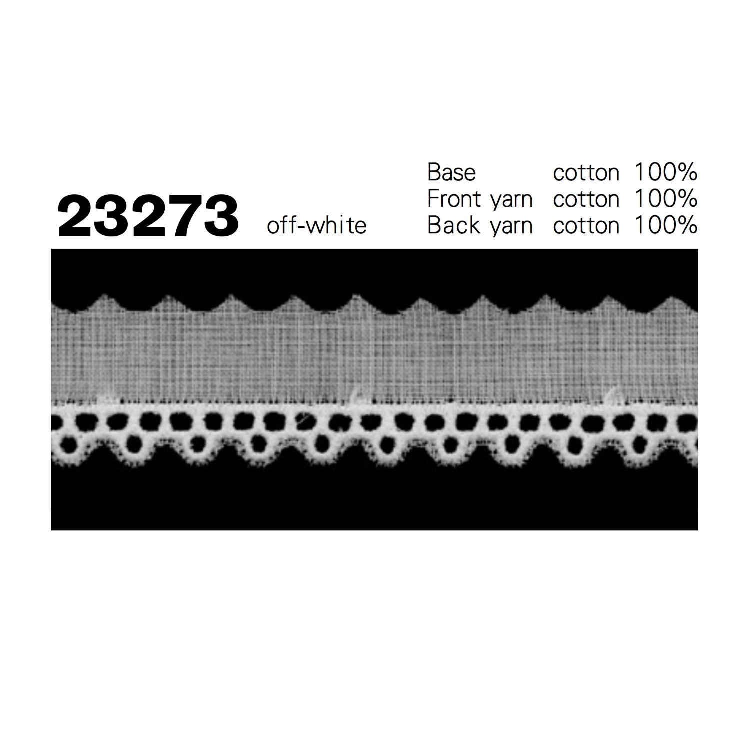 23273 دانتيل قطني ناعم Kyowa Lace