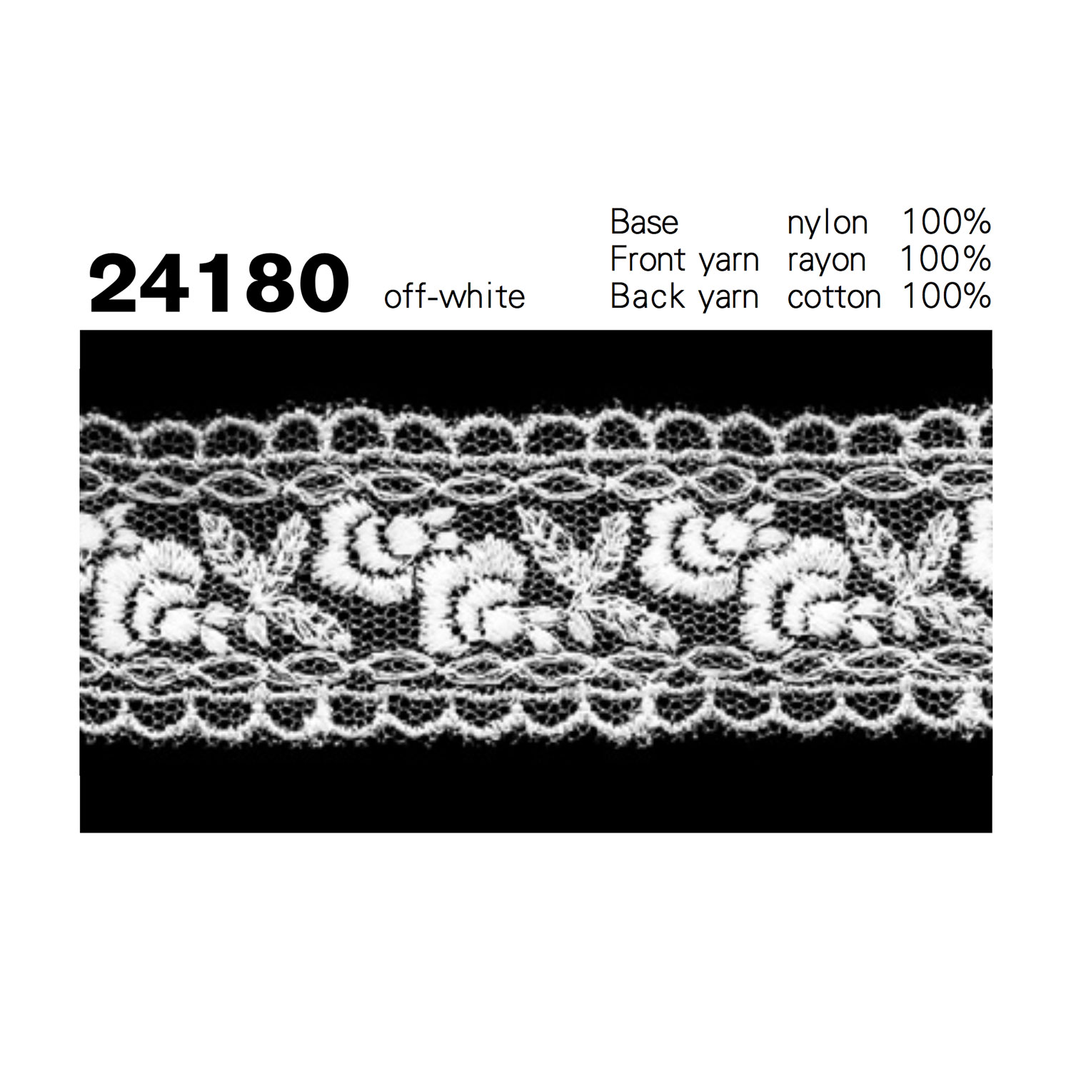 24180 دانتيل تول ضيق Kyowa Lace