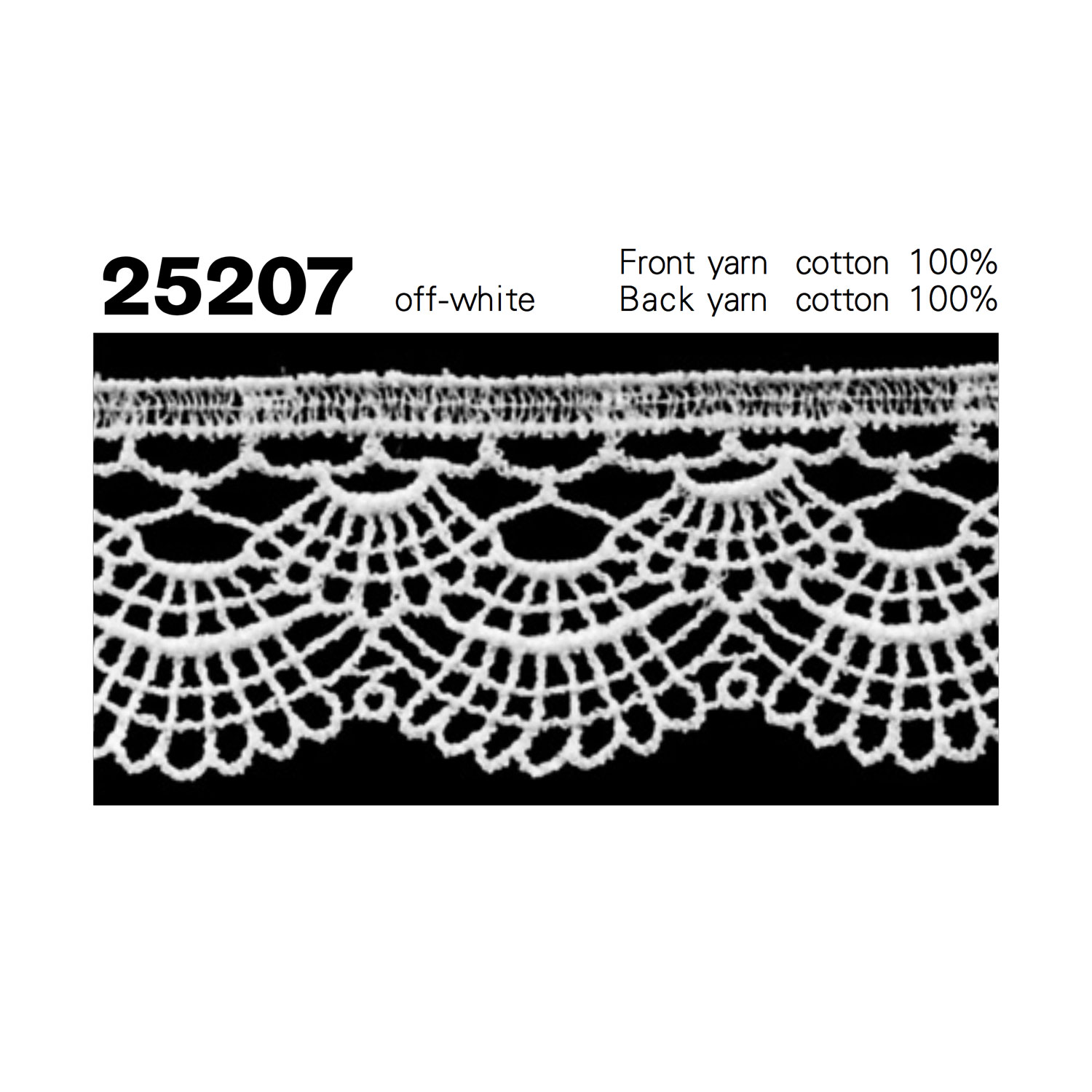 25207 دانتيل كيميائي ضيق Kyowa Lace