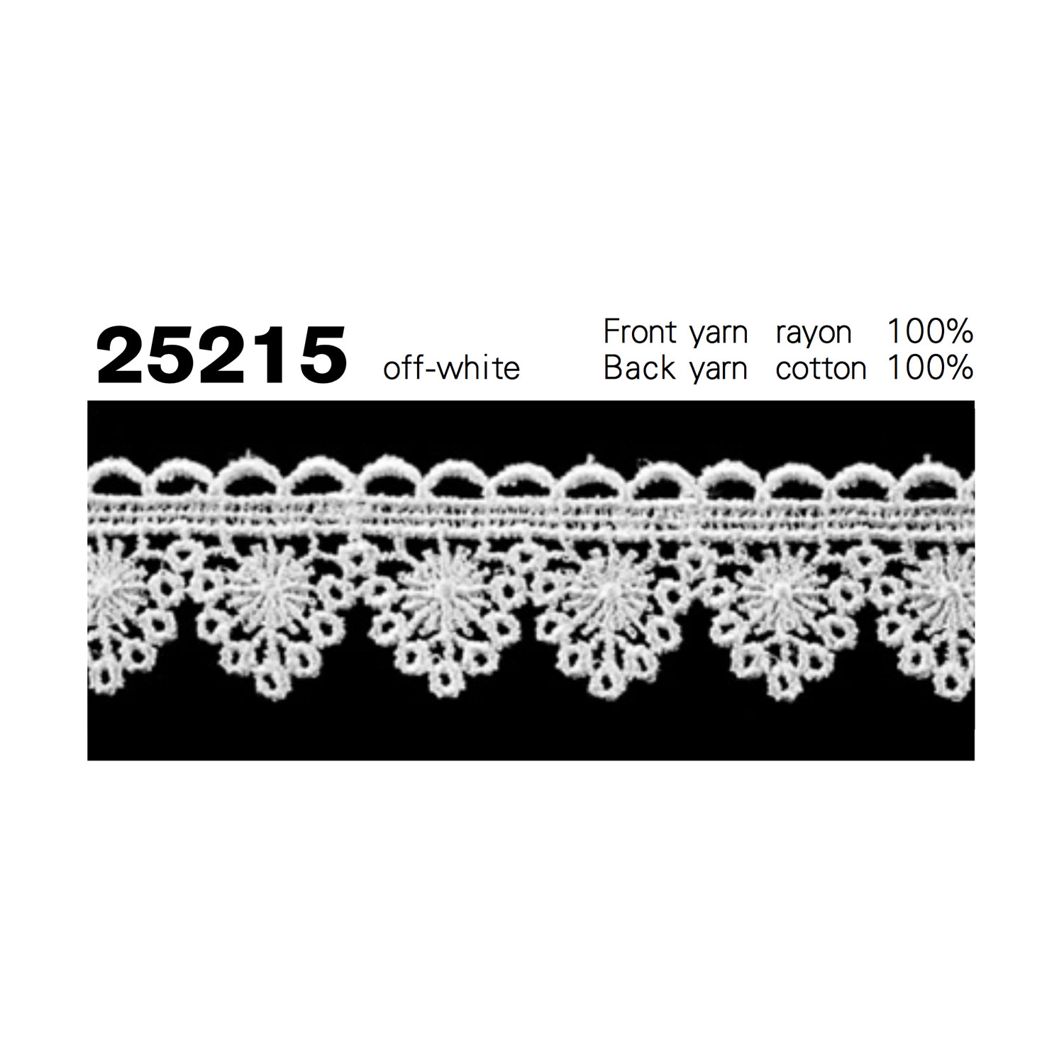 25215 دانتيل كيميائي ضيق Kyowa Lace