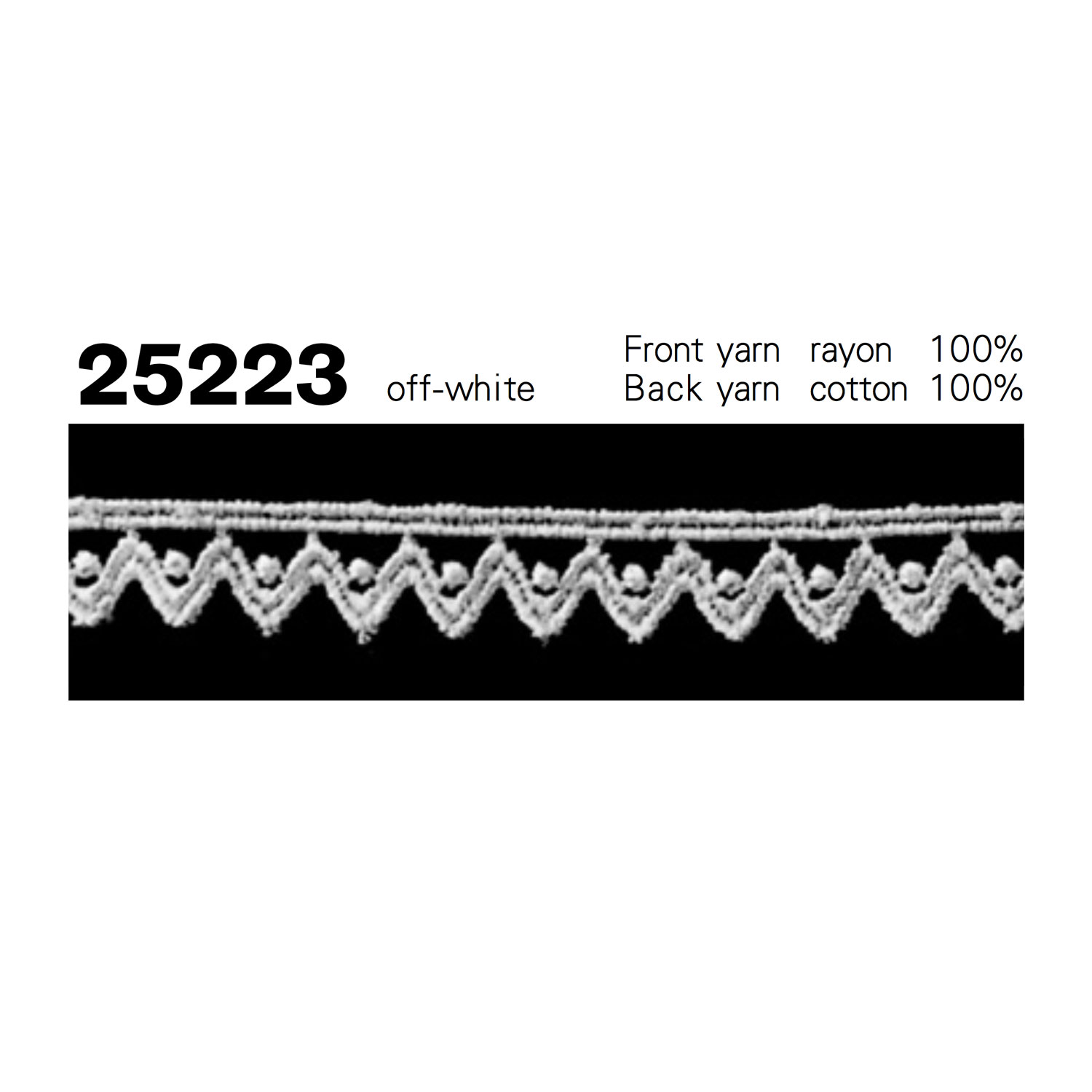25223 دانتيل كيميائي ضيق Kyowa Lace