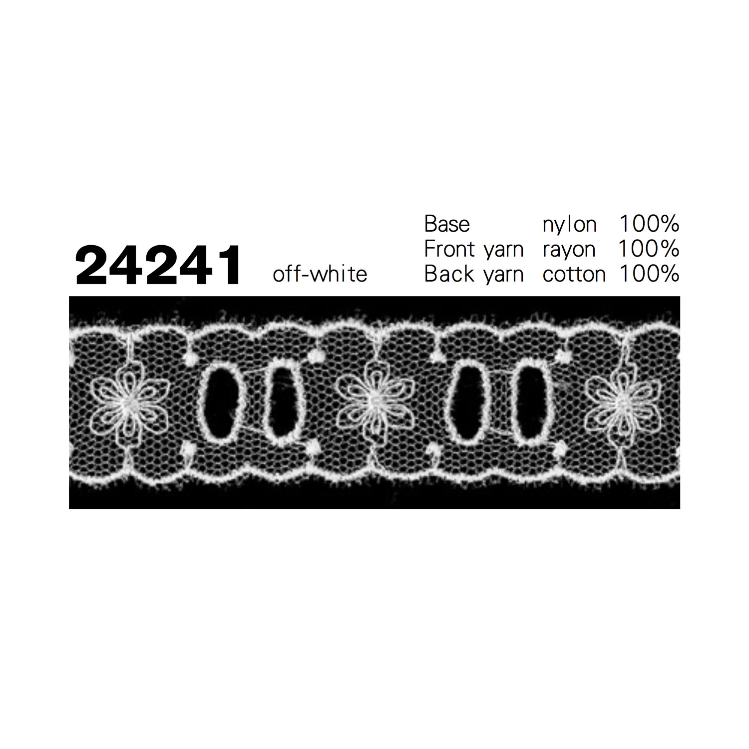 24241 دانتيل تول ضيق Kyowa Lace