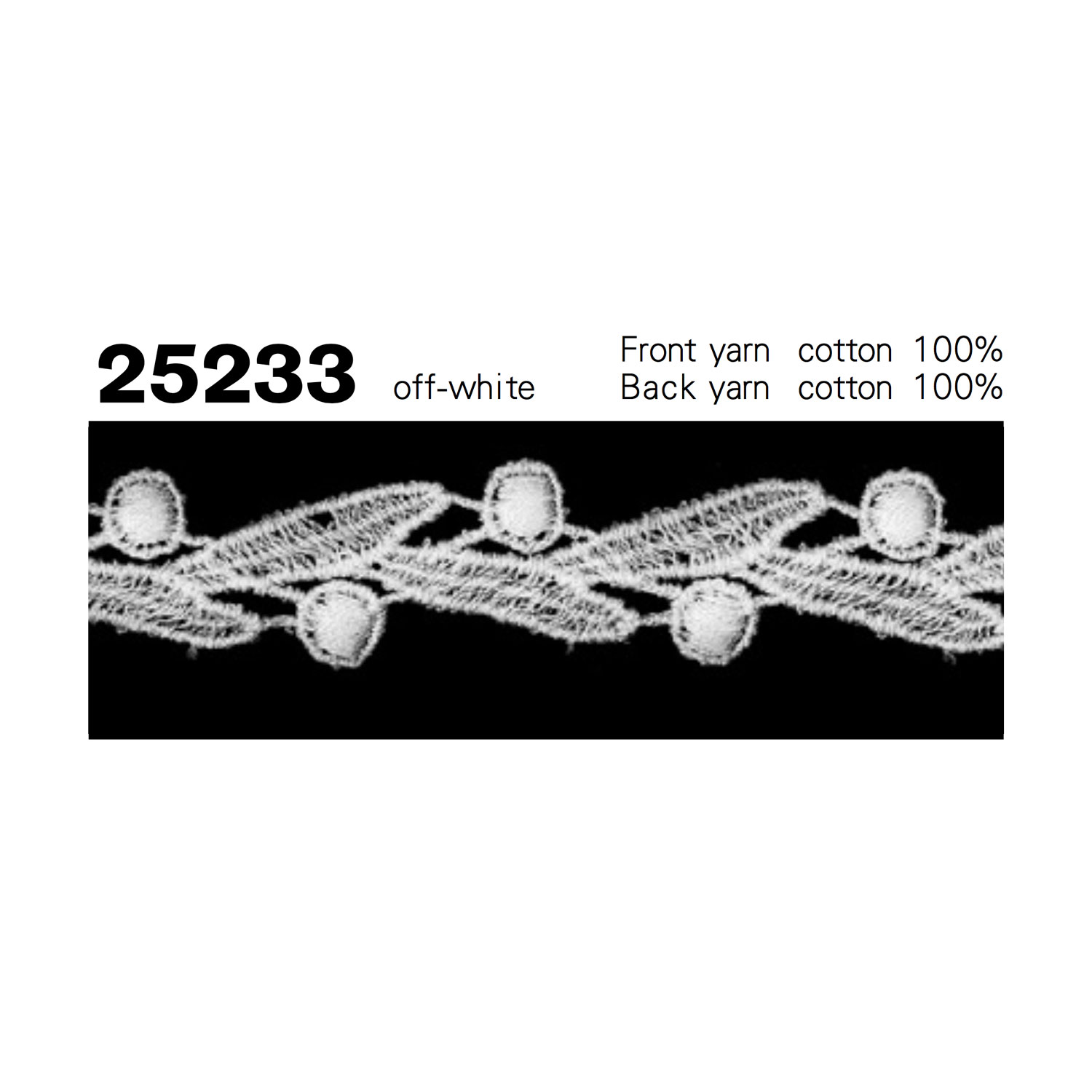 25233 دانتيل كيميائي ضيق[Lace] Kyowa Lace
