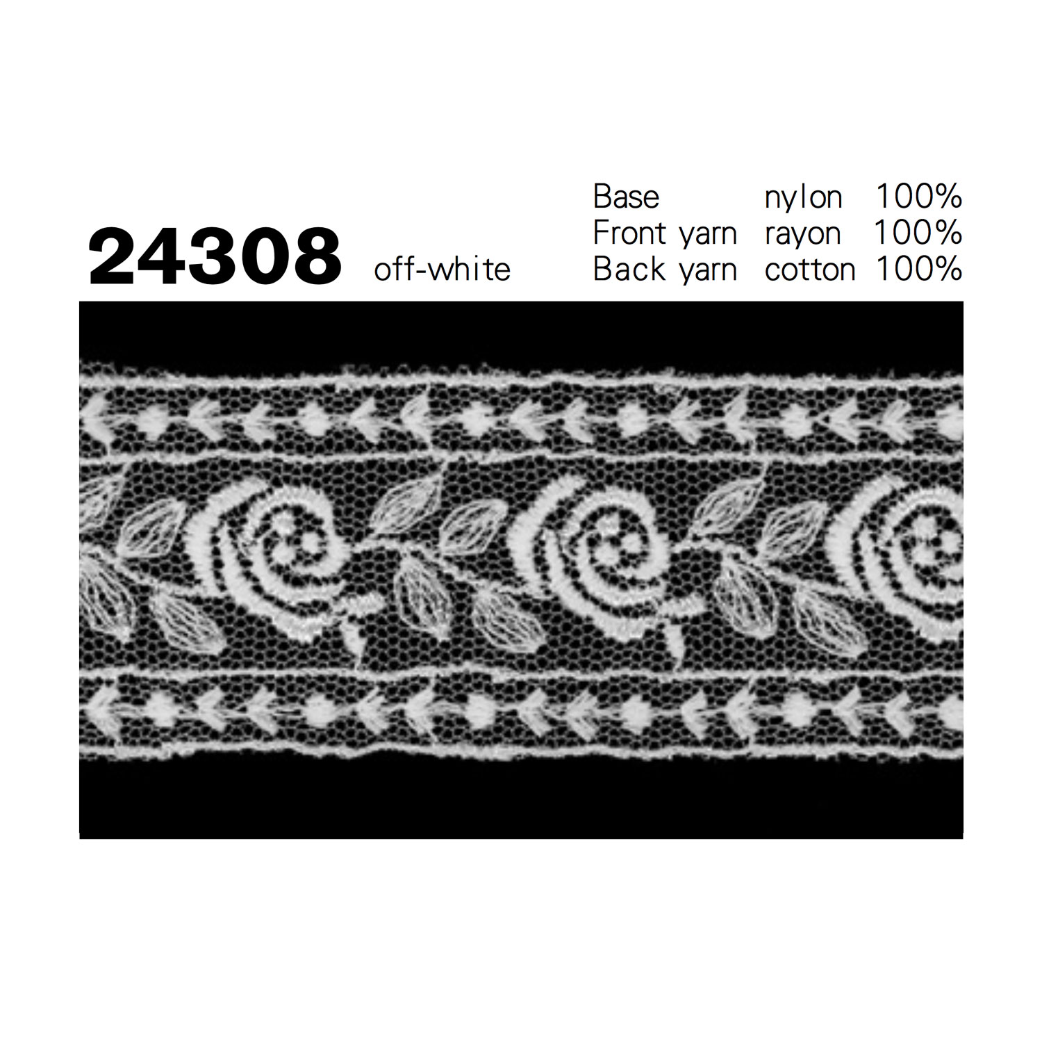 24308 دانتيل تول ضيق[Lace] Kyowa Lace