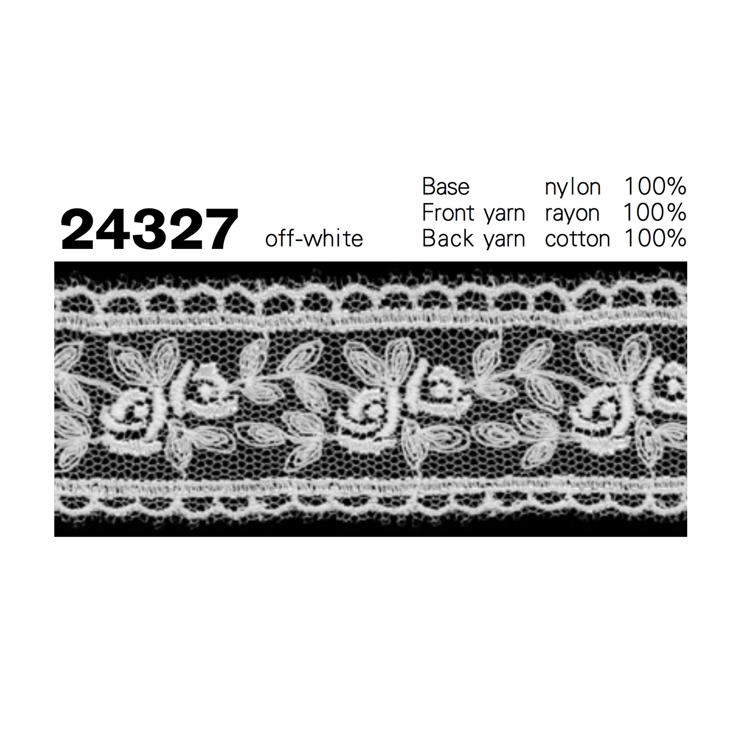 24327 دانتيل تول ضيق Kyowa Lace