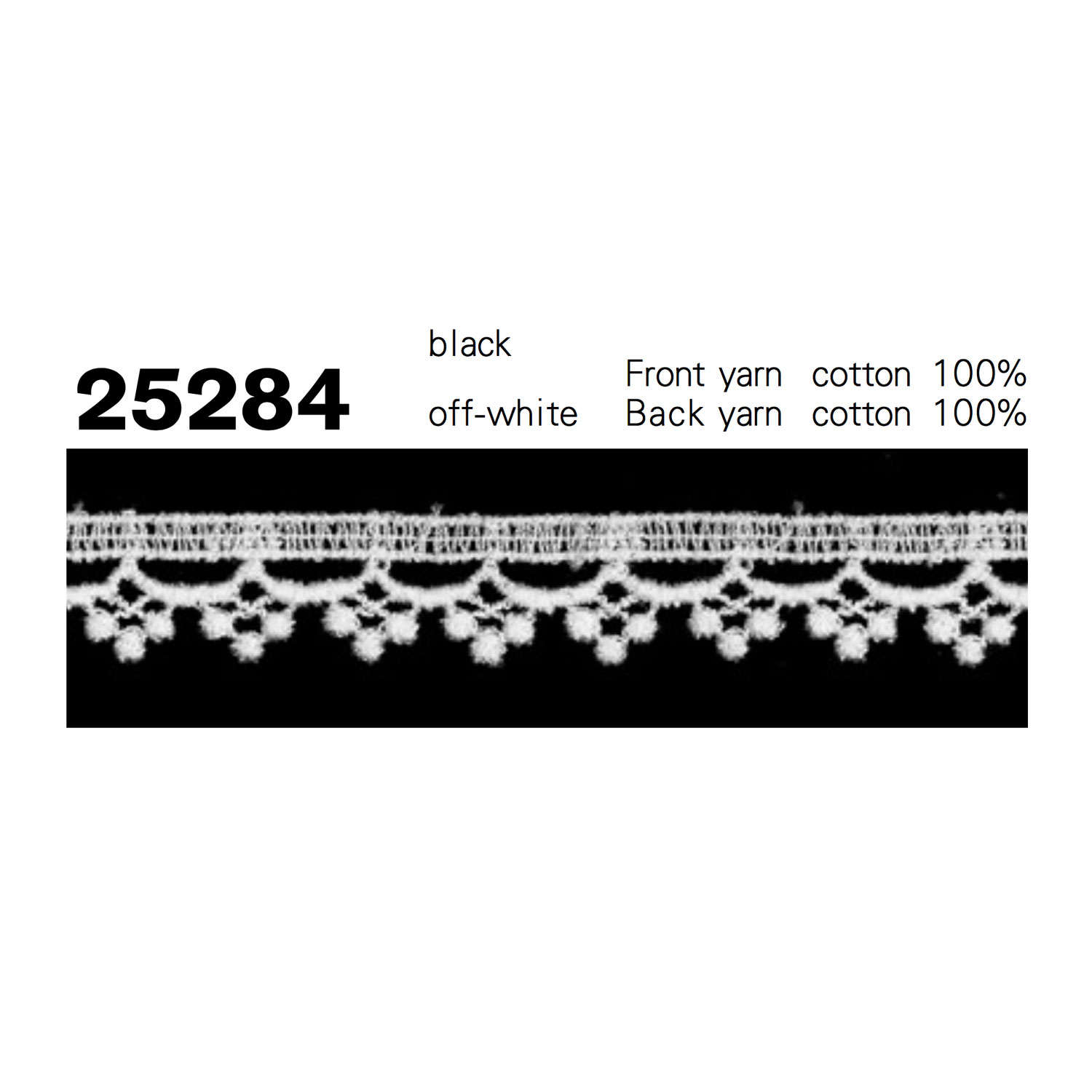 25284 دانتيل كيميائي ضيق Kyowa Lace