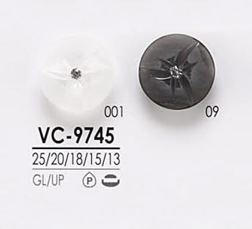 VC9745 زر حجر كريستالي بنمط Pin Curl للصباغة[Buttons] IRIS