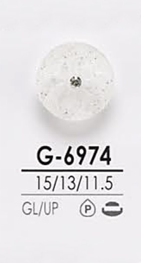 G6974 زر حجر كريستالي بنمط Pin-Curl للاستخدام في الصباغة[أزرار] IRIS