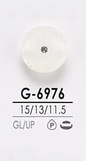 G6976 زر حجر كريستال بنمط Pin-Curl مصبوغ[أزرار] IRIS