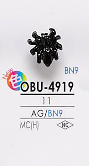 OBU4919 زر معدني على شكل حشرة[أزرار] IRIS