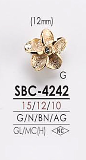SBC4242 زر معدني بنقشة زهرة[أزرار] IRIS