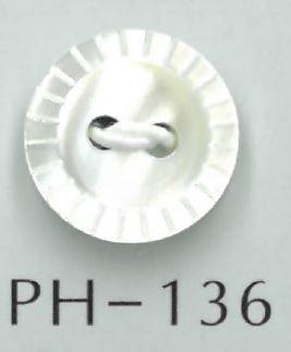 PH136 زر صدف بفتحتين ومشقوق[أزرار] Sakamoto Saji Shoten