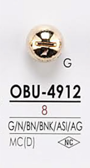 OBU4912 زر معدني بنقشة برغي[أزرار] IRIS
