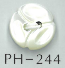 PH244 زر صدفي بشكل زهرة بفتحتين[أزرار] Sakamoto Saji Shoten