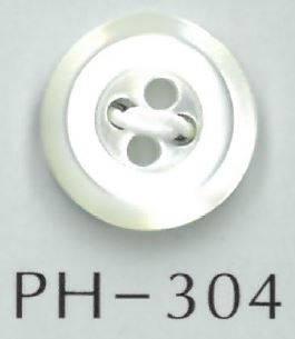PH304 زر من الصدف ذو 4 ثقوب بحافة مائلة[أزرار] Sakamoto Saji Shoten