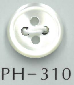 PH310 زر صدفي بأربع فتحات مع حافة[أزرار] Sakamoto Saji Shoten
