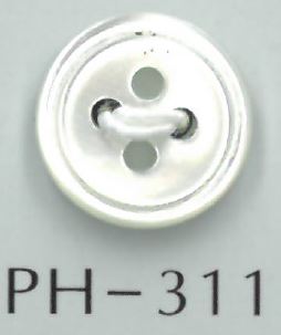 PH311 زر صدف مخدد بأربعة ثقوب[أزرار] Sakamoto Saji Shoten